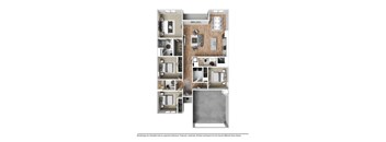 a floor plan of a 1 bedroom unit with a bathroom and a closet