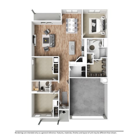 a stylized floor plan of our apartment