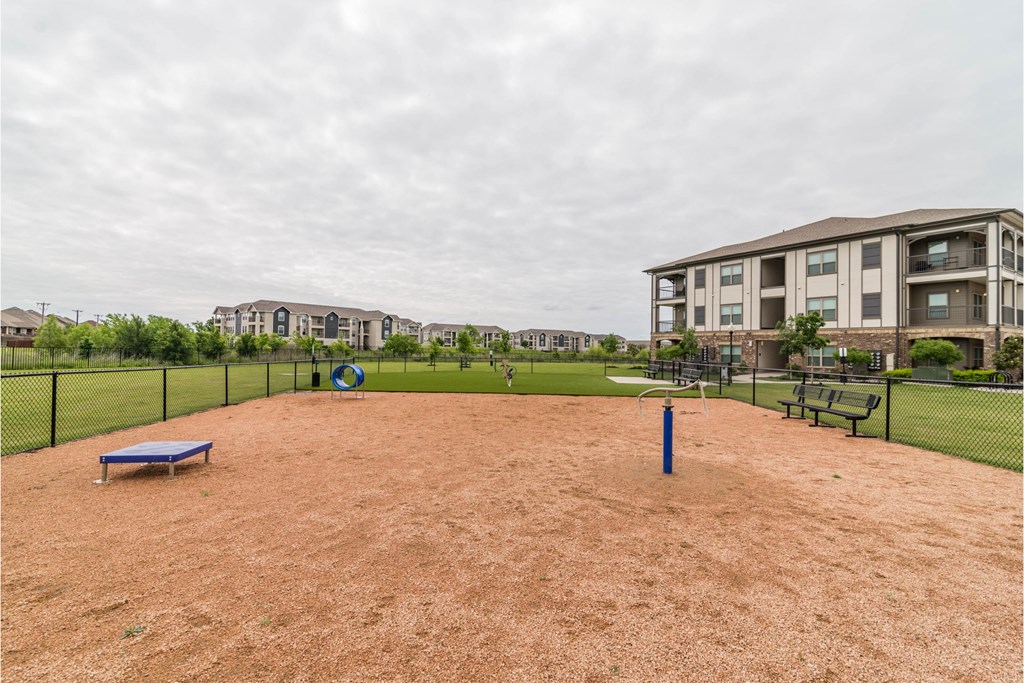 the preserve at ballantyne commons dog park with apartment buildings