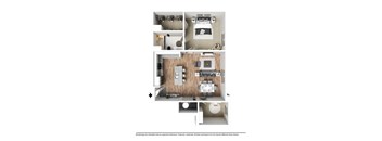A series of images showing different views of a small apartment.