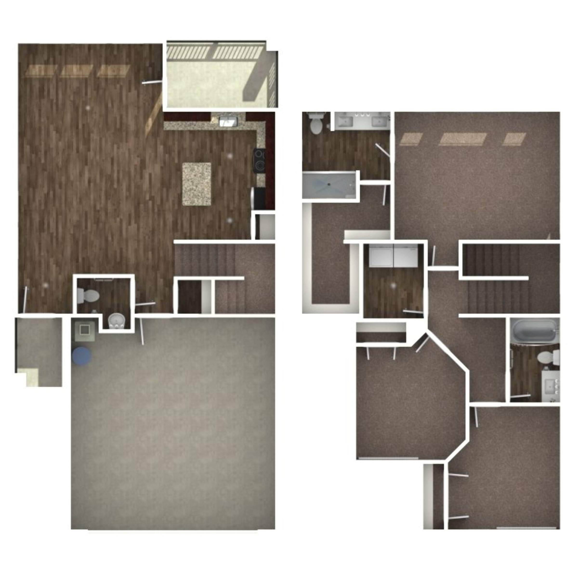 3bed/2bath townhome at 1396 sqft. 3bed/2bath townhome at 1396 sqft.