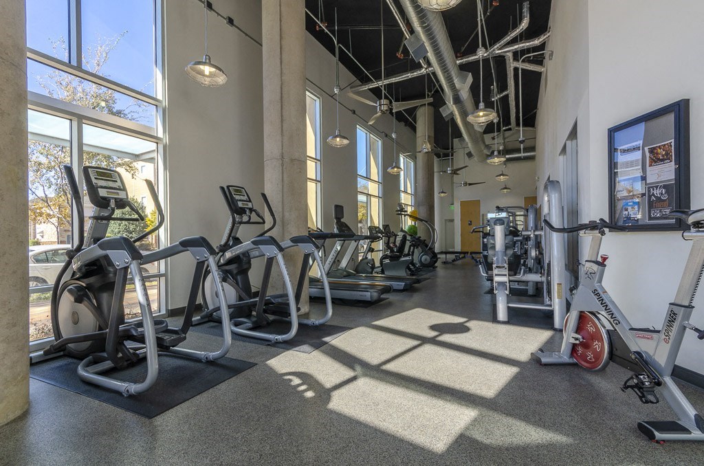 Fitness center with cardio equipment