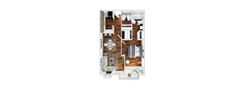 bedroom floor plan an in 3d