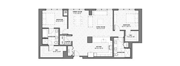 a floor plan of a bedroom apartment