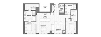 a black and white floor plan of a house