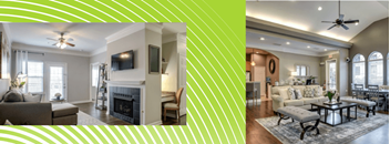 The floorplan name is Clarion with two bedrooms and two bathrooms at 933 sq. ft.