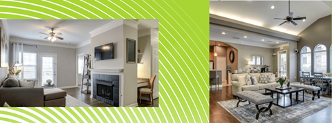 The floorplan name is Clarion with two bedrooms and two bathrooms at 933 sq. ft.