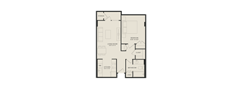 floor plan of 750 sq ft  the paramount floor plan  apartment