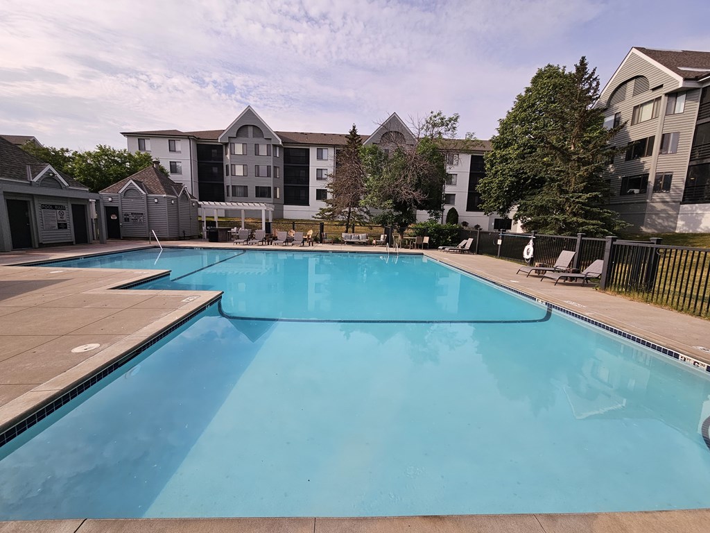 take a dip in our resort style pool at The Burlington Apartments in St Paul, MN