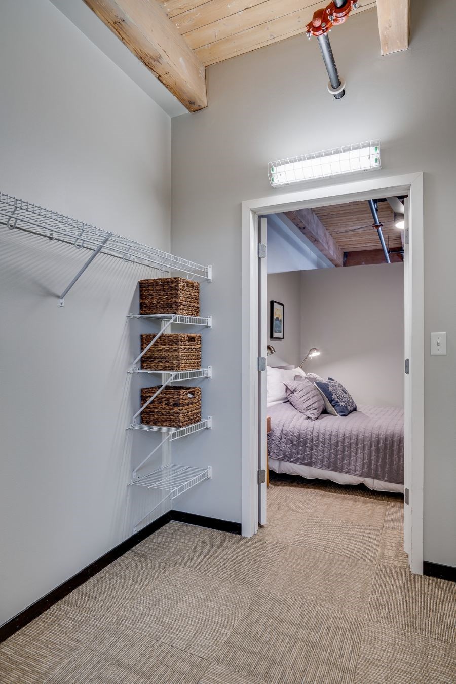 Walk-in closet with built-ins
