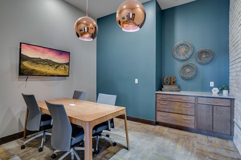 Conference room with TV sharing technology C&E Living in St Paul, MN