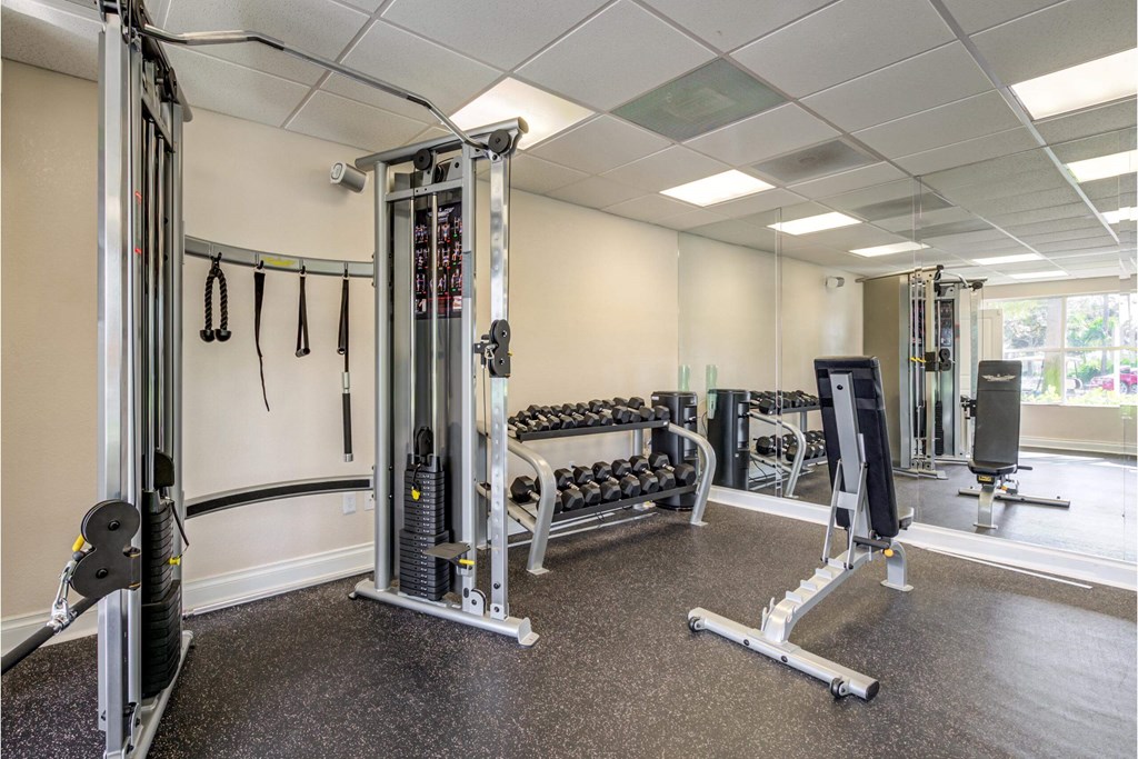 the gym at the preserve apartments