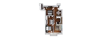 bedroom floor plan an in 3d