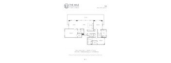 A floor plan for a 3 bedroom, 3 bathroom apartment at The Mile Coral Gables.