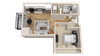 Vintage on Selby | Grace | One Bedroom Apartment 3D Floorplan