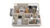 Vintage on Selby | James | Two Bedroom with Den Apartment 3D Floorplan