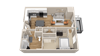 Vintage on Selby | Audrey Type A | One Bedroom Apartment 3D Floorplan