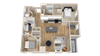 Vintage on Selby | Marilyn with Den | Two Bedroom plus Den Apartment 3D Floorplan