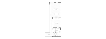 a 2D floor plan of an open concept floor plan