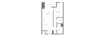 a floor plan of a bedroom apartment