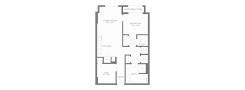 a floor plan of a bedroom apartment