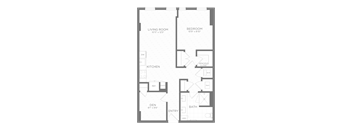 a floor plan of a bedroom apartment