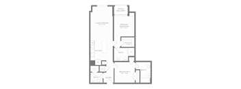 a floor plan of the first floor of an apartment building
