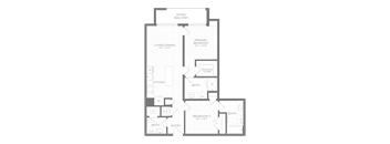 a floor plan of the first floor of an apartment building