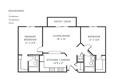 a floor plan of a bedroom apartment