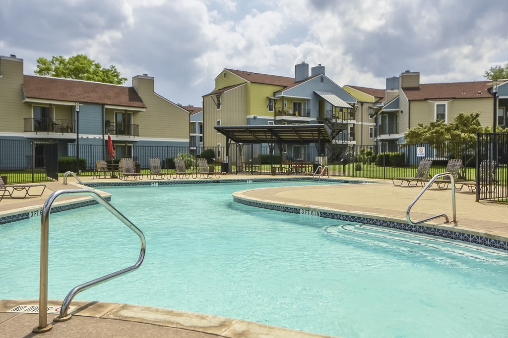 Sparkling community pool