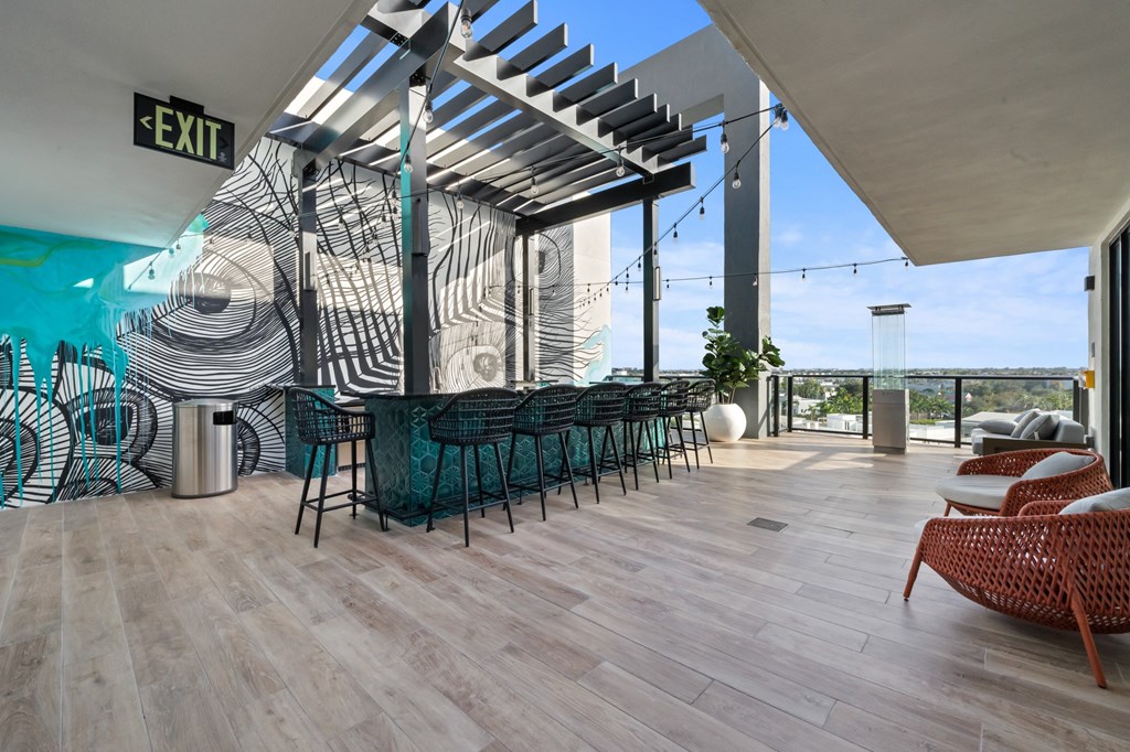 Rooftop Bar overlooking CityPlace Doral