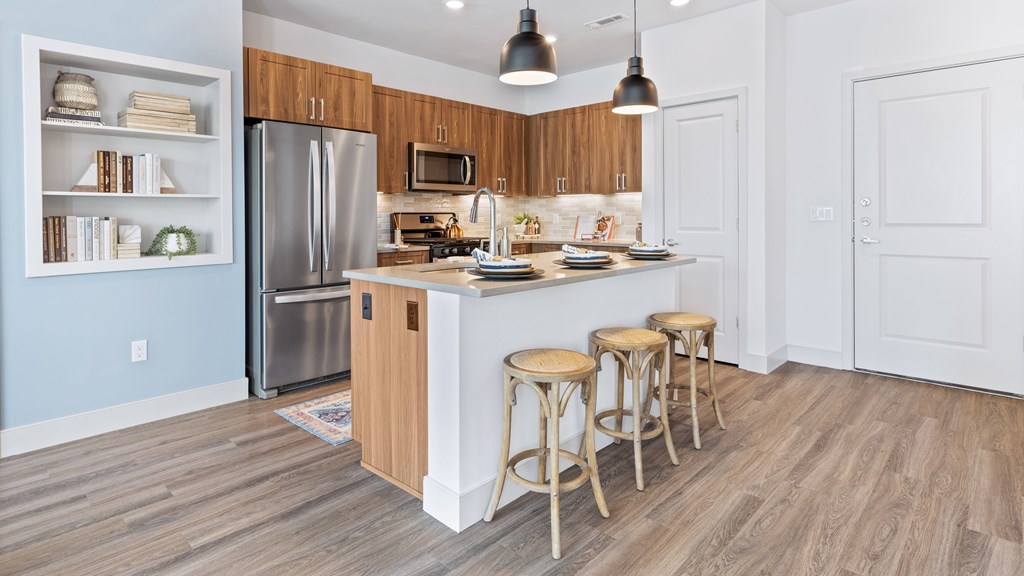 View of kitchen and entryway