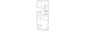 A black and white image of a floor plan for a house.
