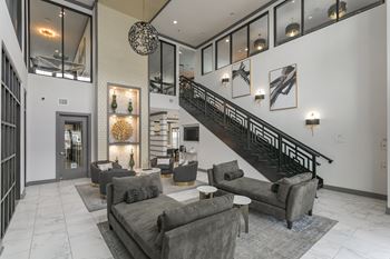 Expansive two-story clubroom & lounge