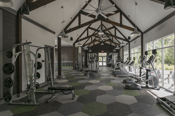 Greenhaven Apartments-Fitness Center with vaulted ceilings
