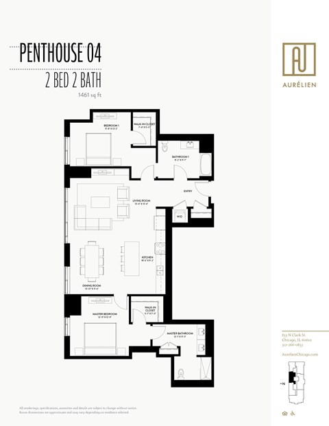 the floor plan of penthouse