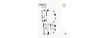 the floor plan of penthouse 87 3 bed 3 bath