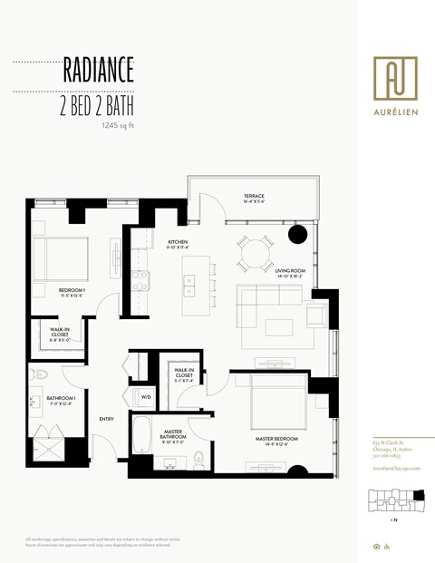 the address residence floor plan 2 bedroom 2 baths