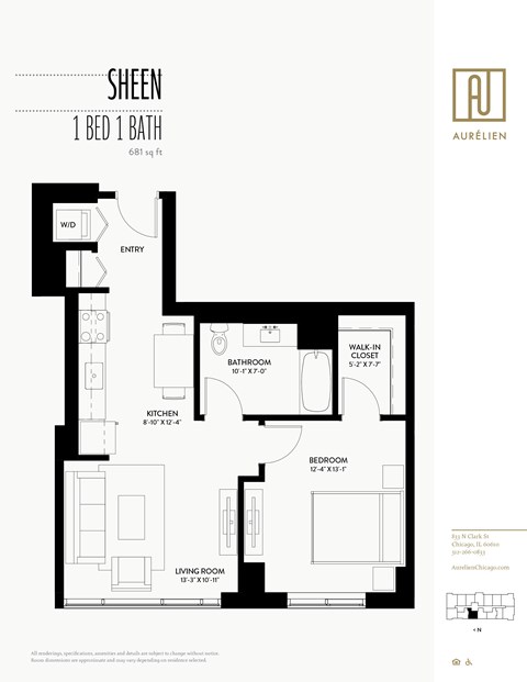 a floor plan of a bedroom apartment