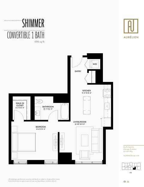 a floor plan of a bedroom apartment