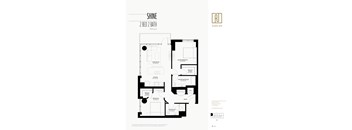 floor plan of the 2 bedroom 2 bath apartment with roommates