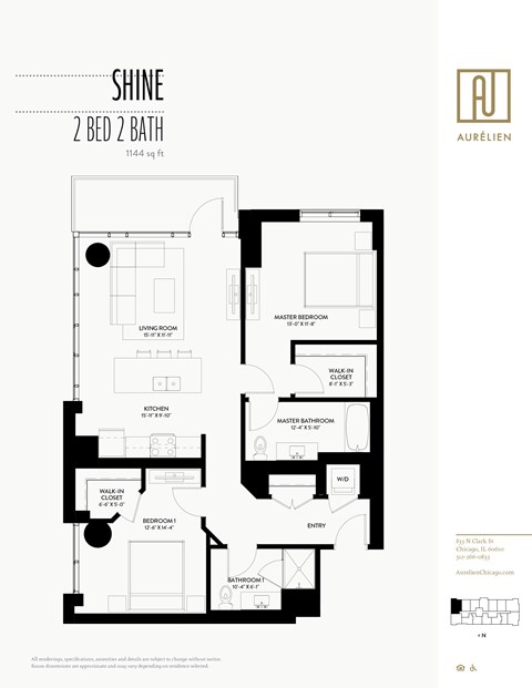 floor plan of the 2 bedroom 2 bath apartment with roommates