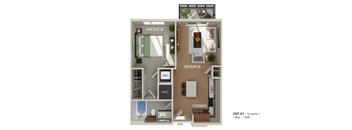the 1190 floor plan  studio options  unit a