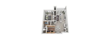 a floor plan of a 1 bedroom apartment at the biltmore apartments at Central Park East in Arlington Heights, IL