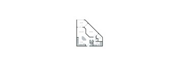 A diagram of a house layout with labeled rooms.