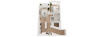a floor plan of a two bedroom apartment