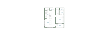 A floor plan of a house with labeled rooms.