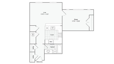 the cascadia floor plan  clearwater apartments