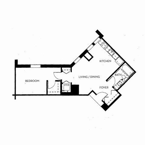 floor plan at The Burlington Apartments in St Paul, MN