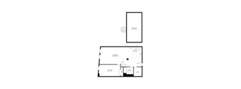 a floor plan of a house with a swimming pool